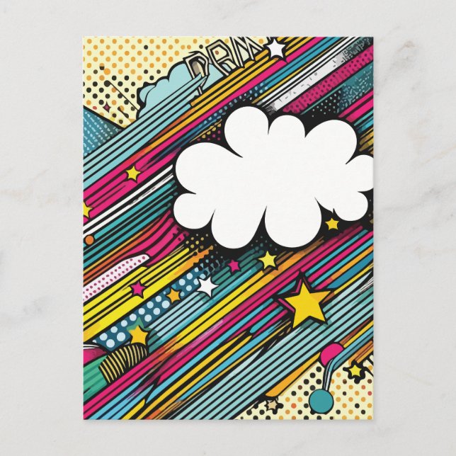 Modern Pop art  Holiday Postcard (Front)