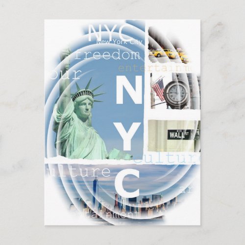Modern Pop Art Nyc Ny New York City Template Postcard