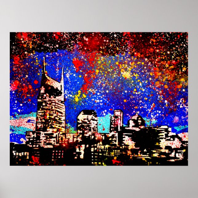 Modern pop art print "Music City" (Front)