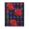 Modern Pop Art Rose Kiss Print Floral Fleece