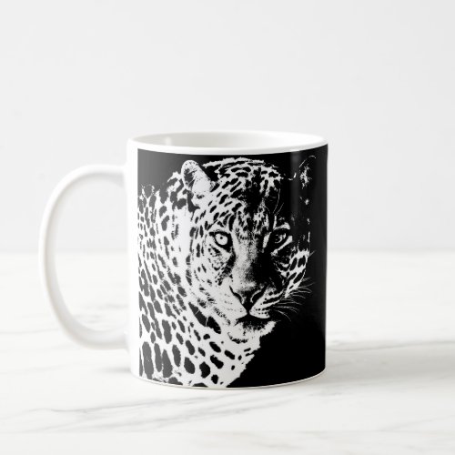 Modern Pop Art Template Animals Leopard Face Coffee Mug