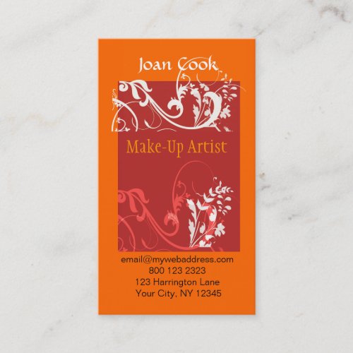 Modern Pop Cosmetologist &amp; Makeup Business Card Template