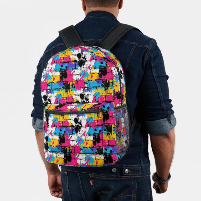 Modern Pop Culture Urban Street Style Abstract  Printed Backpack (Insitu (Model))