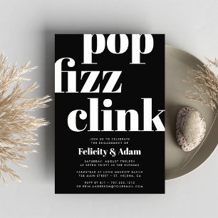 Modern Pop Engagement Party Invitation