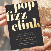 Modern Pop | New Year's Eve Party Foil Invitation