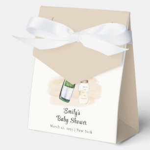 Modern Poppin Bottles Champagne Baby Shower Favor Boxes
