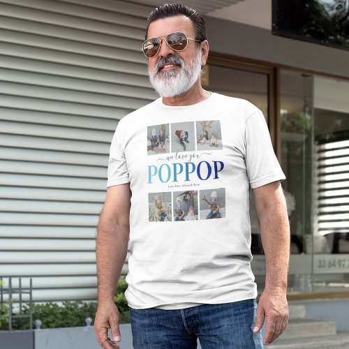 Modern Poppop Photo Collage T_Shirt