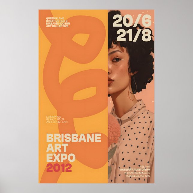 Modern Portrait Art Print Brisbane Art Expo 2012 (Front)