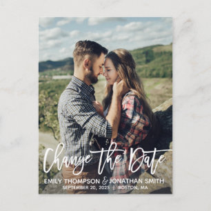 Modern Portrait Picture Change The Date Postcard