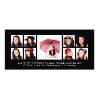 Modern Portraits Pro Photography Rack Card by PartyHearty at Zazzle
