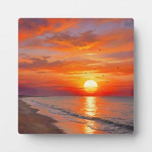 Modern Poster Nature Sunset Wall Art Home Decor Plaque