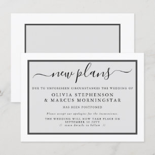 Modern Postponed Event Announcement New Plans