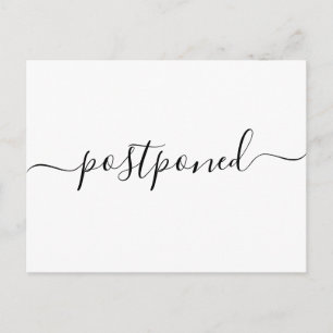 Modern Postponed Wedding Announcement Postcard