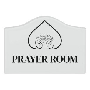 Modern Prayer Room Door Sign