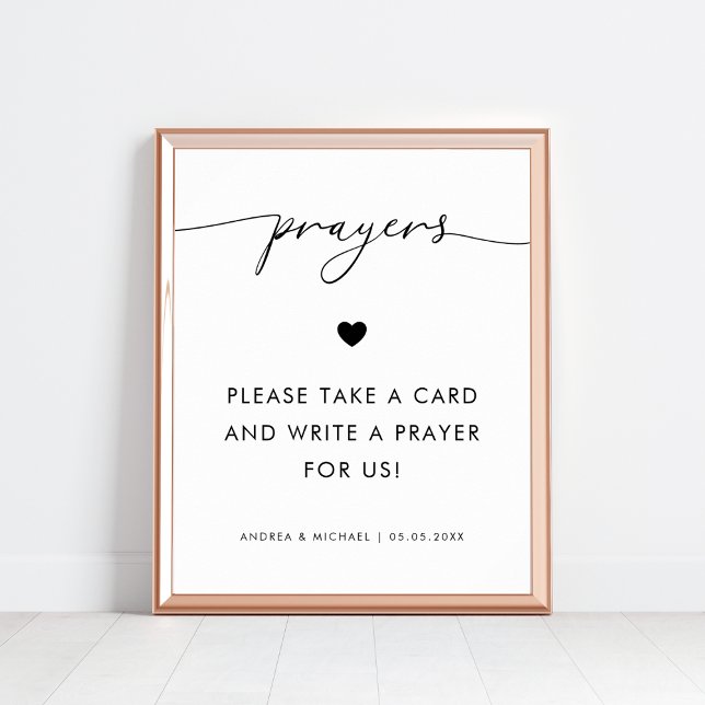 Modern Prayers for Bride and Groom Wedding Sign (Creator Uploaded)