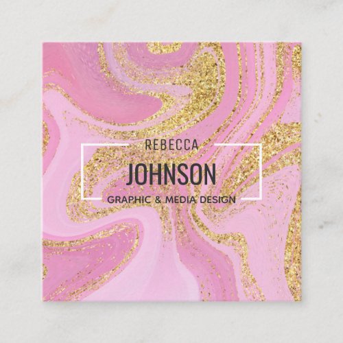 Modern Precious Pink Gold Marble _ Business Card