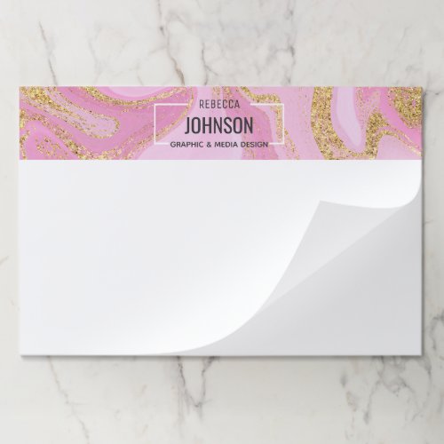 Modern Precious Pink Gold Marble _ Paper Pad