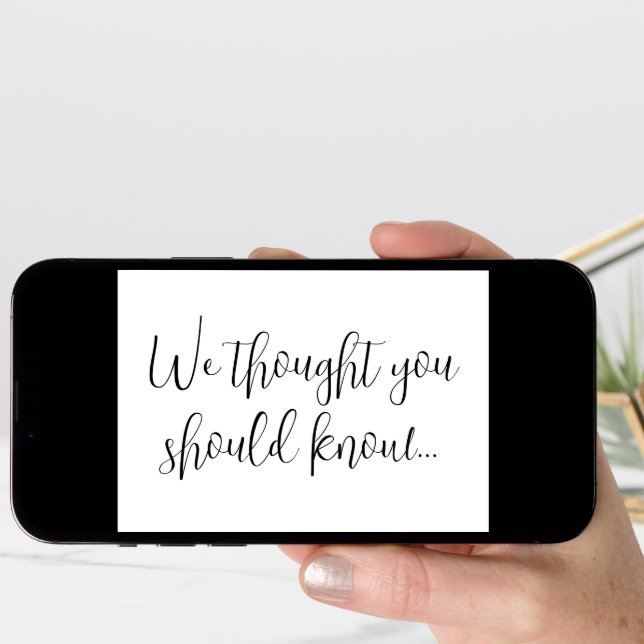 Modern Pregnancy Announcement Card (Front Digital)