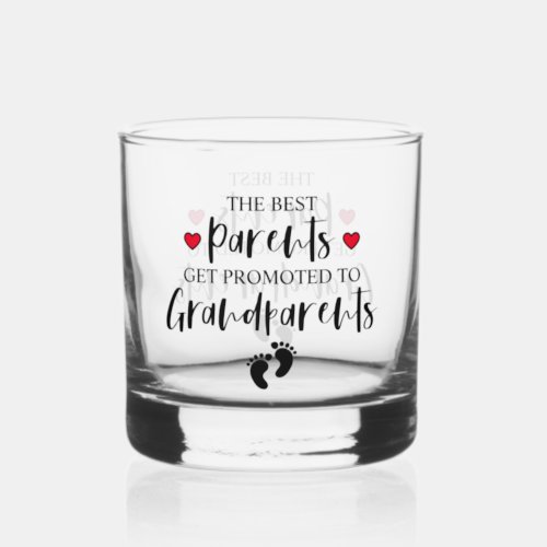 Modern Pregnancy Announcement for the Best Parents Whiskey Glass