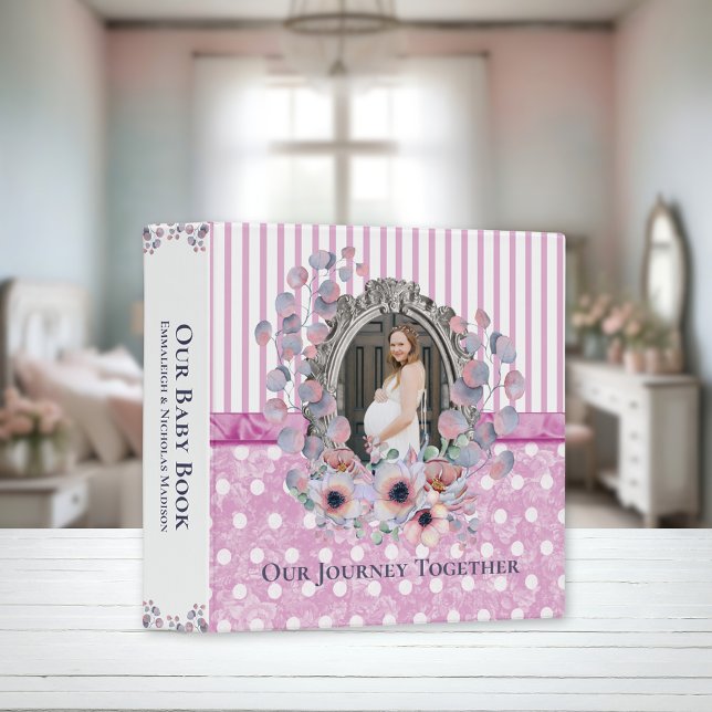 Modern Pregnancy Journal Scrapbook Album Pink 3 Ring Binder (Creator Uploaded)