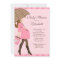 Modern Pregnant Mom Pink Girl Baby Shower