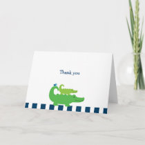 Modern Preppy Alligator Thank You Note Cards