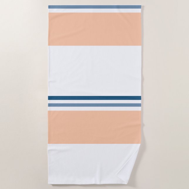 Modern Preppy Pattern Beach Towel (Front)