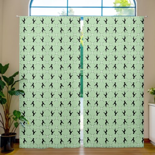 Modern Preppy Pattern Great Dane Blackout Curtains