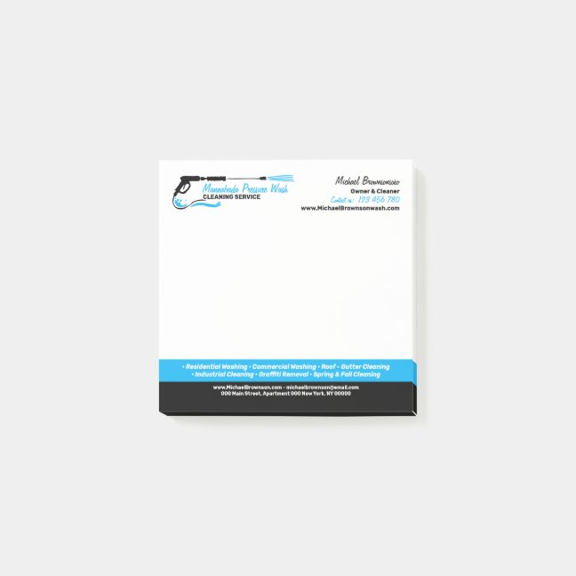 Modern Pressure Washing Classic House Cleaning Post-it Notes