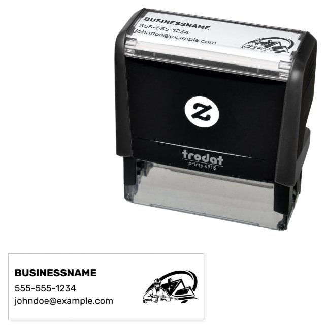 Modern Pressure Washing Power Wash House Cleaning Self-inking Stamp (In Situ)