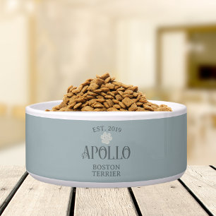 Modern Pretty Script Typography Pet Name Bowl