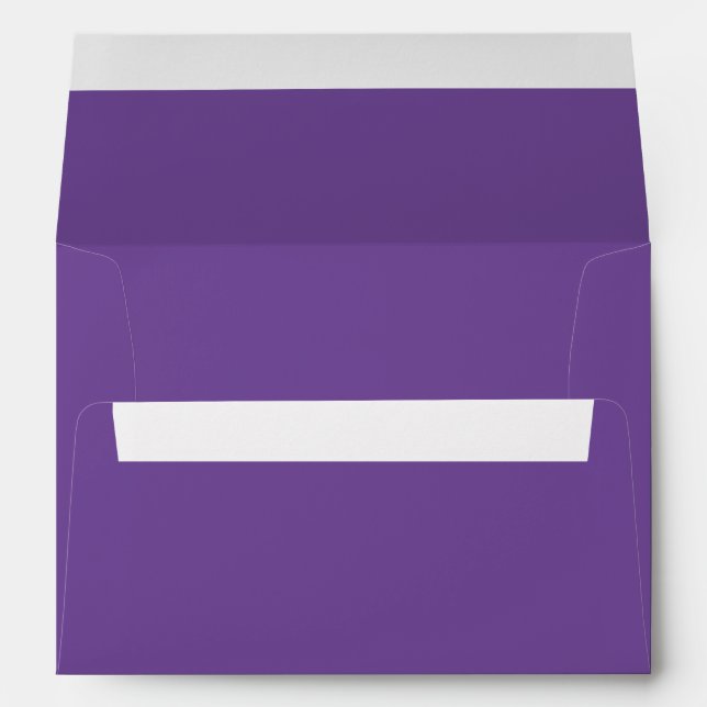 Modern Pretty Solid Color Purple Envelope (Back (Bottom))