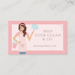 Modern Pretty Woman Cleaning & Maid Services Busin Business Card | Zazzle