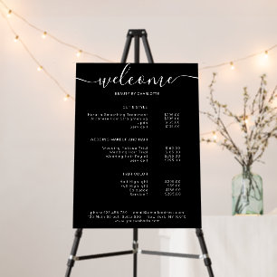 Modern, price list foam board