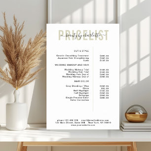 Modern, price list Poster