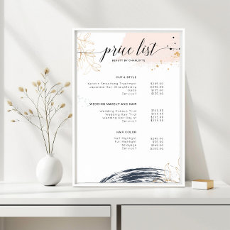 Modern,  price list Poster