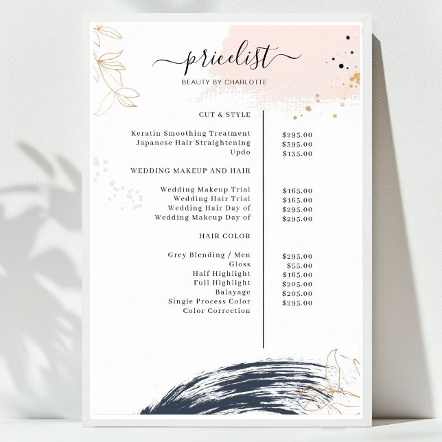 Modern,  price list Poster (Modern, price list Poster)