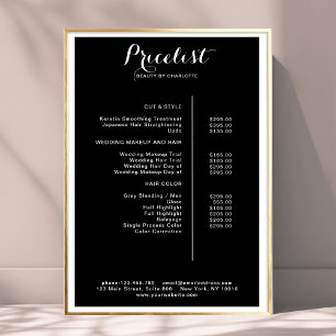 Modern, price list Poster