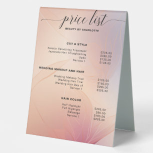 Modern, pricelist Sign