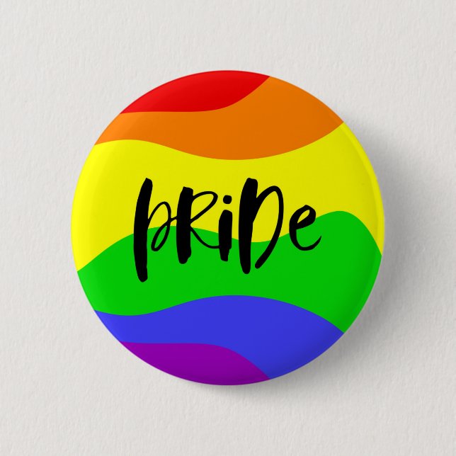 Modern Pride Rainbow Button (Front)