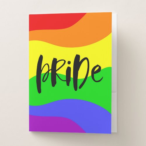 Modern Pride Rainbow Pocket Folder