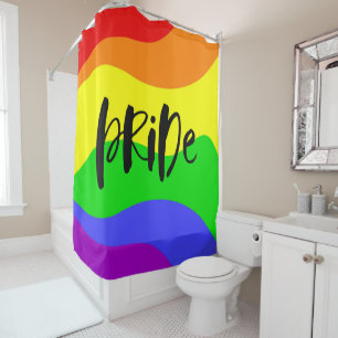Modern Pride Rainbow Shower Curtain