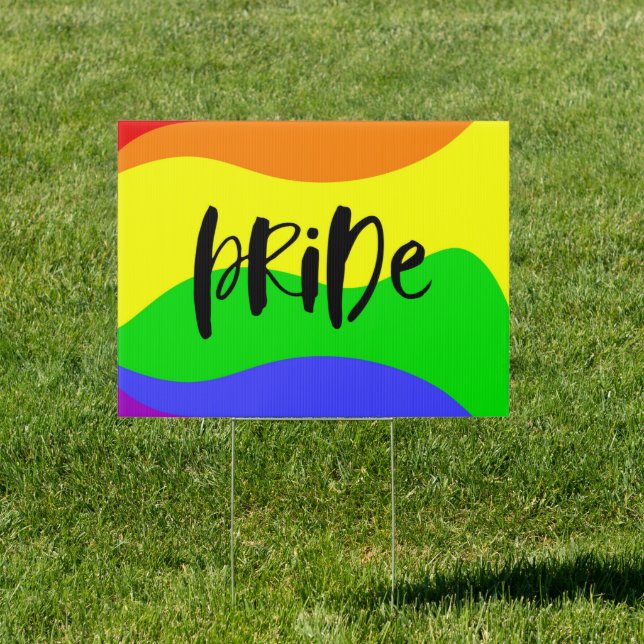 Modern Pride Rainbow Sign (Insitu)