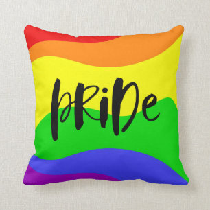 Modern Pride Rainbow Throw Pillow