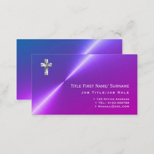 Modern Priest Pastor Minister Clergy Faith Church Business Card