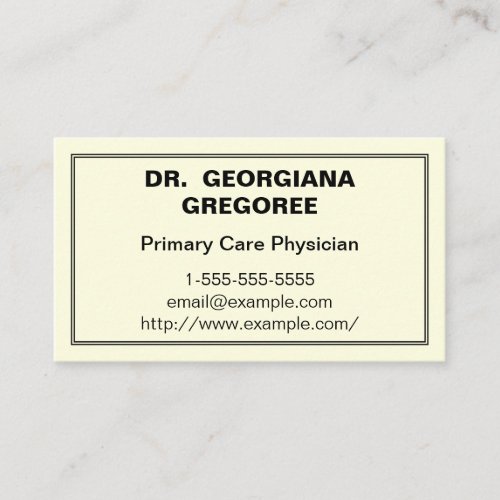 Modern Primary Care Physician Business Card