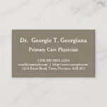 [ Thumbnail: Modern Primary Care Physician Business Card ]