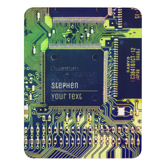 Modern Printed Circuit Board Design Add Name Geeky Door Sign