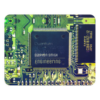 Modern Printed Circuit Board Design Add Name Geeky Door Sign