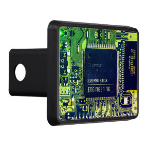 Modern Printed Circuit Board Design Add Name Geeky Hitch Cover
